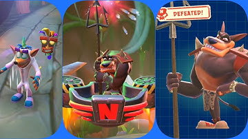 Crash Bandicoot: On the Run! inferno Tiny Tiger Defeated! Lvl 🐅🐅🐅🐅