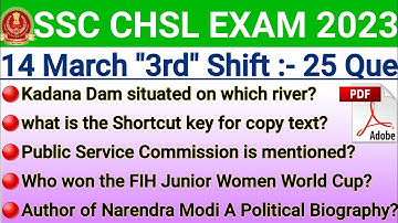 SSC CHSL 14 March 3rd shift Analysis | ssc chsl 14 march 3rd shift question paper |ssc chsl analysis