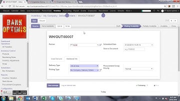 ODOO WAREHOUSE MODUL BUSINESS SCENARIO PT BANK OPTIMIS