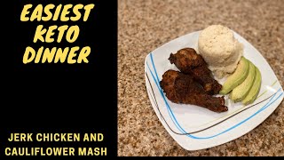 KETO JAMAICAN JERK CHICKEN| GREEN SEASONING| Cauliflower Mash | QUICK AND EASY KETO AirFryer RECIPE