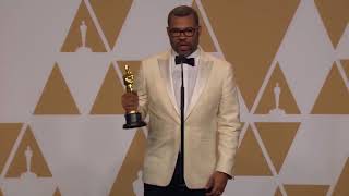 Jordan Peele Oscars Backstage Interview 2018 | ScreenSlam