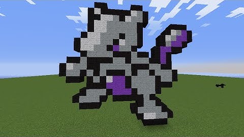 Zachusaguy: Minecraft Pokemon Pixel Art Episode 1 Mewtwo EASY