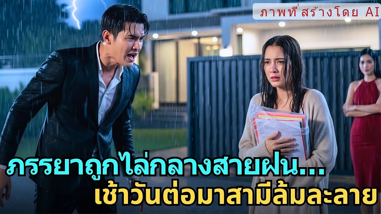 ภรรยาถูกไล่กลางสายฝน… เช้าวันต่อมาสามีล้มละลาย เพราะคนสั่งถอนทุนคือเธอ |AI FICTIONAL