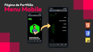 Como criar um menu mobile lateral - Portfólio com HTML e CSS - Bônus