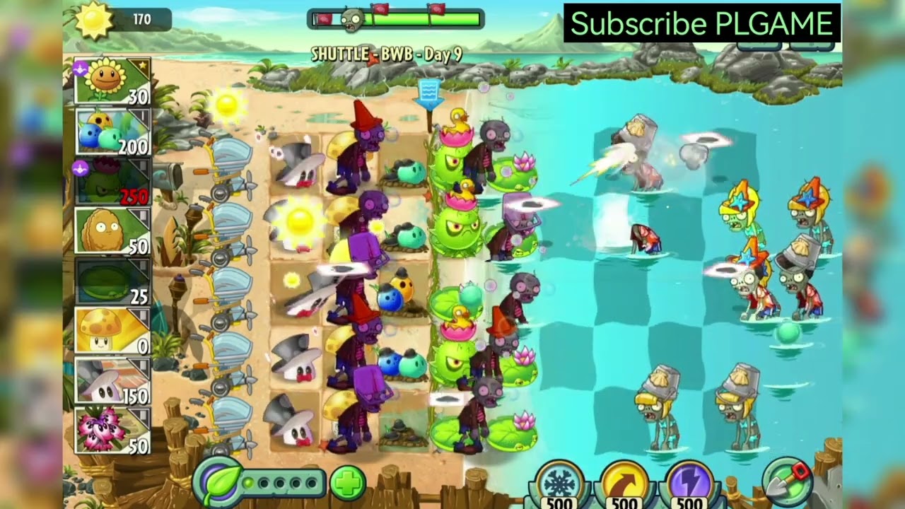 🌊PVZ2 Big Wave Beach DAY 9 SHUTTLE LAUNCH: ULTIMATE EASY WIN STRATEGY!🌴