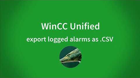 WinCC Unified V16: export logged Alarms as a daily .CSV report (last 24h hours) include project