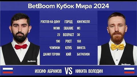 Финал "BetBoom Кубок Мира 2024" И.Абрамов (RUS) - Н.Володин(RUS) Св.пирамида с продолжением 14.11.24