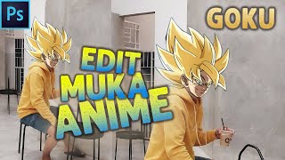 Tutorial Edit Muka Anime - Goku ( Dragonball ) - Adobe Photoshop screenshot 4