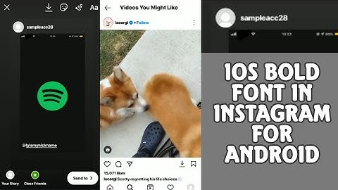 ios bold font in instagram for android | it