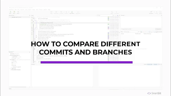 How to Compare Different Commits and Branches with SmartGit