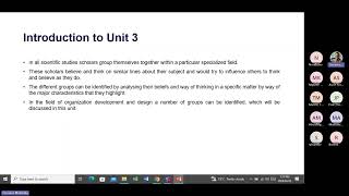 POD Unit 3 Theories of Organising