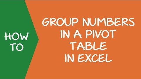 Getallen groeperen in een draaitabel in Excel