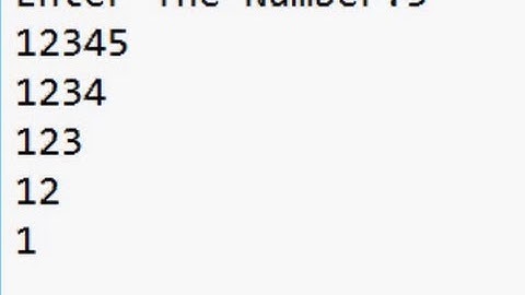 C Program to Display Invert Half Pyramid Using Numbers