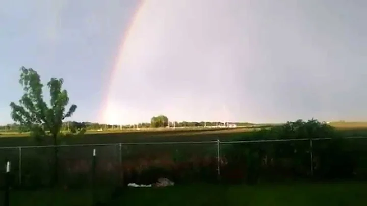 Double rainbow after a major down pour.