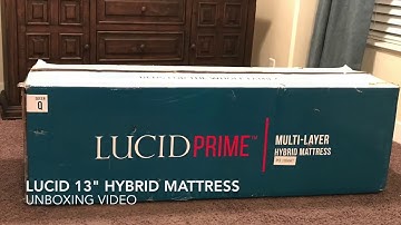 Lucid 13 Inch Prime Gel Latex Hybrid Mattress Unboxing Video