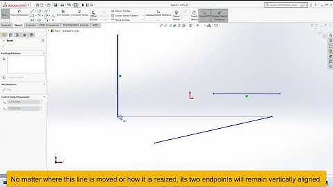 Intro to SOLIDWORKS: Simple Relations  in 2D - Horizontal, Vertical, Merge and Midpoint