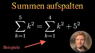 Summen manipulieren (aufspalten und erweitern) an Beispielen erklärt