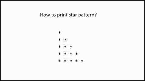 Print star pattern