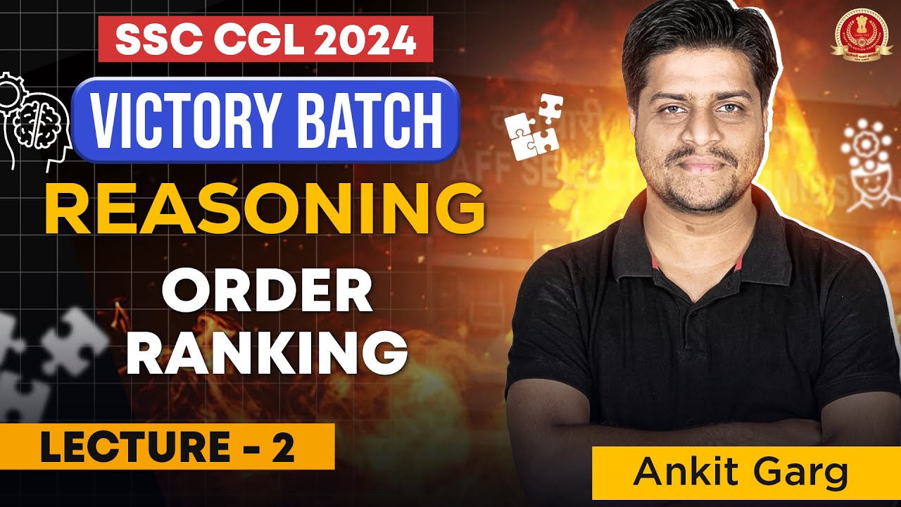 SSC CGL 2024 | Complete Order Ranking One Shot Reasoning | Victory ...