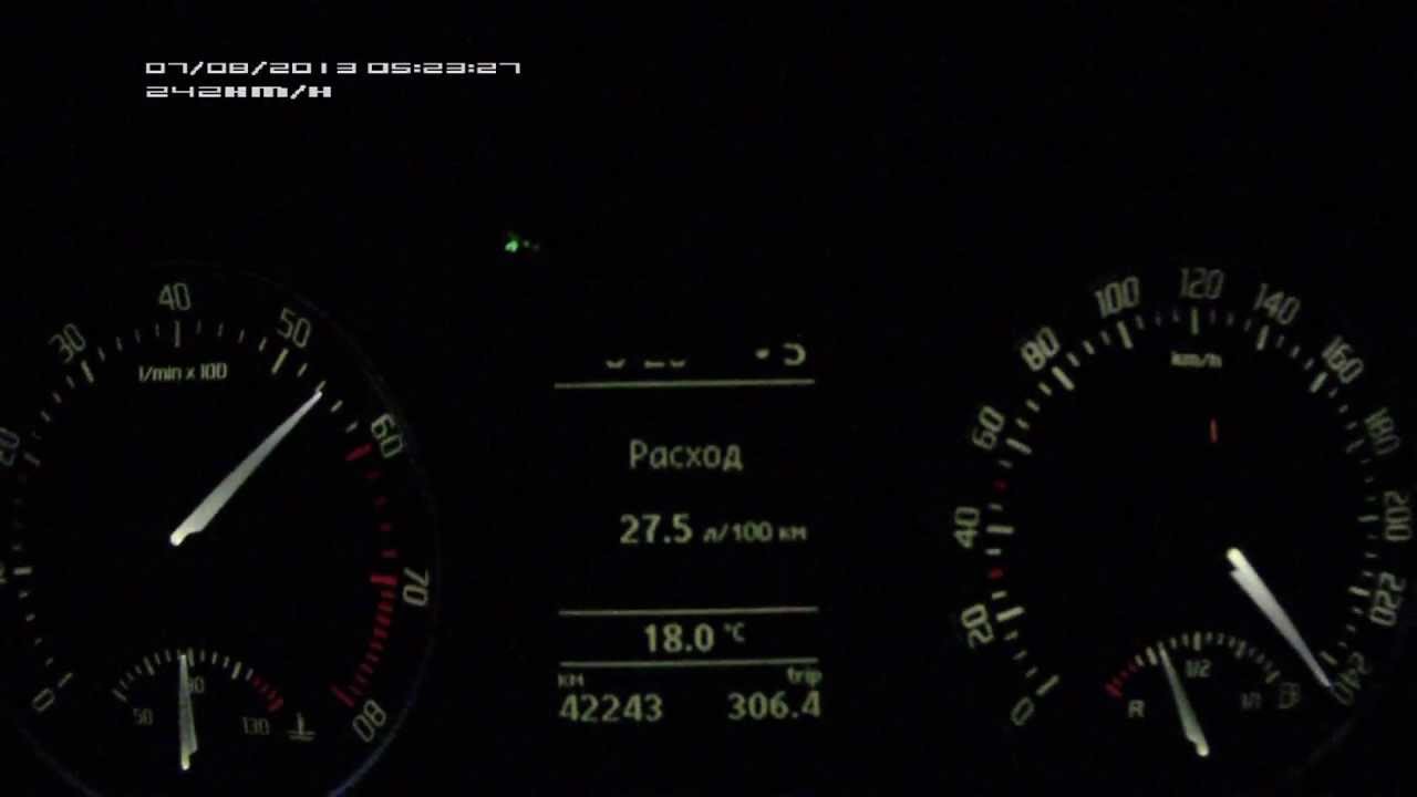 Skoda octavia норма расхода топлива