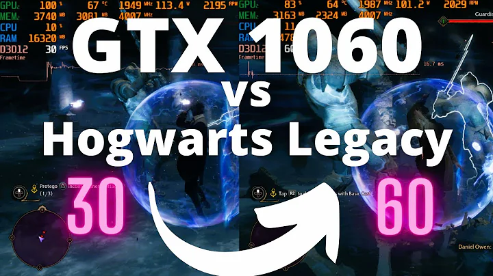 GTX 1060 게임 성능 분석: Hogwarts Legacy와의 대결!