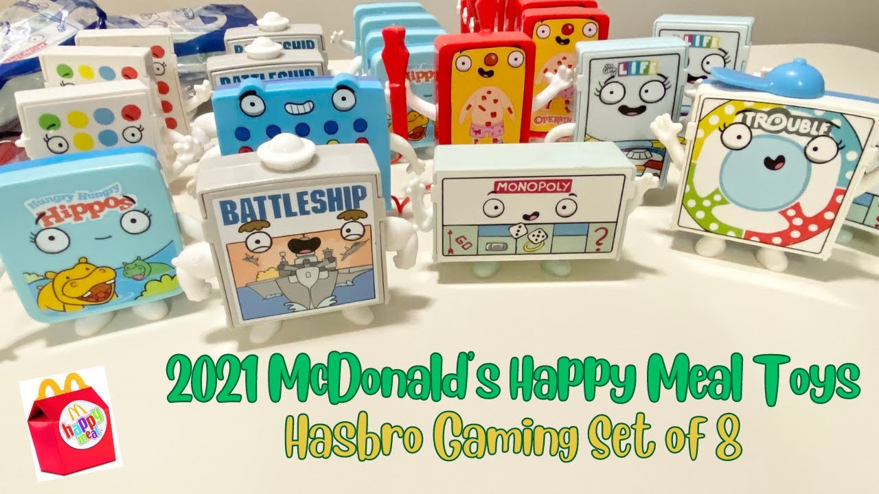 2021 Hasbro Gaming Set of 8 McDonald's Happy Meal Toys