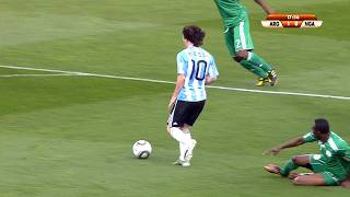 Lionel Messi First Match of the 2010 World Cup vs Nigeria Under Maradona