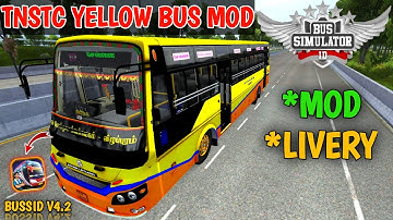 🎀🤯 NEW TNSTC YELLOW BUS MOD TAMIL | BUS SIMULATOR INDONESIA | TNSTC YELLOW BUS MOD IN BUSSID #tnstc