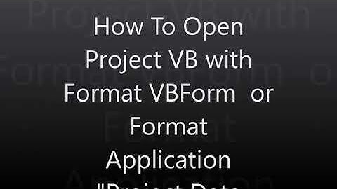 Cara membuka File Project Visual Basic " Aplikasi Data Matahari"