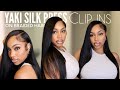 THE MOST NATURAL SILK PRESS CLIP INS! This Looks Like Your Real Hair! Must Try Texture| CURLSQUEEN