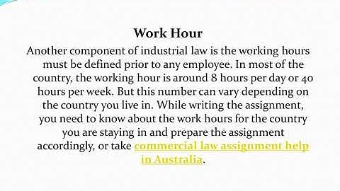 Tips on Prepare Industrial Law Assignment