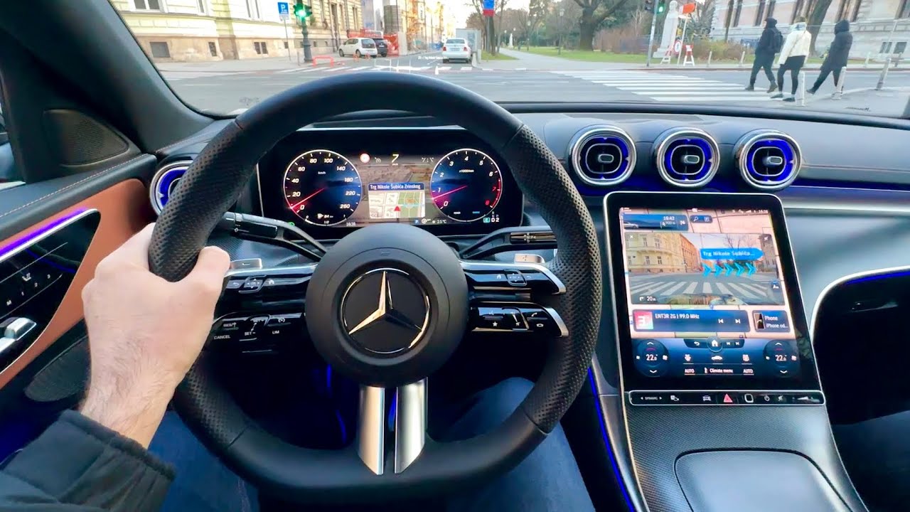 Mercedes C-CLASS 2023 - CRAZY AUGMENTED reality NAVIGATION & HEAD-UP display  