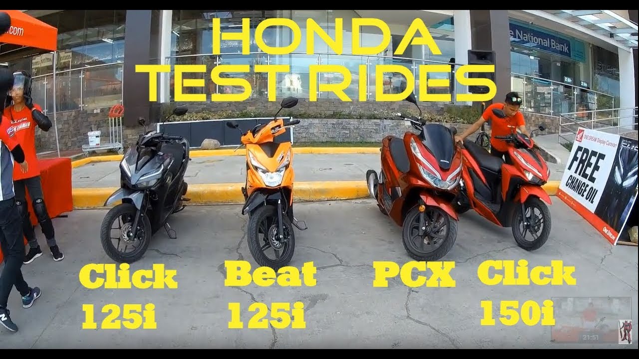 Test Rides: PCX | Beat 110i | Click 125i | Click 150i - YouTube