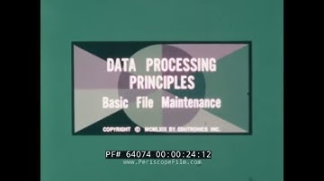 1970s COMPUTER DATA PROCESSING & FILE MAINTENANCE EDUCATIONAL FILM  FLOWCHARTS  64074