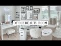 OFFICE/BEAUTY ROOM TOUR! New Office Reveal and Makeover