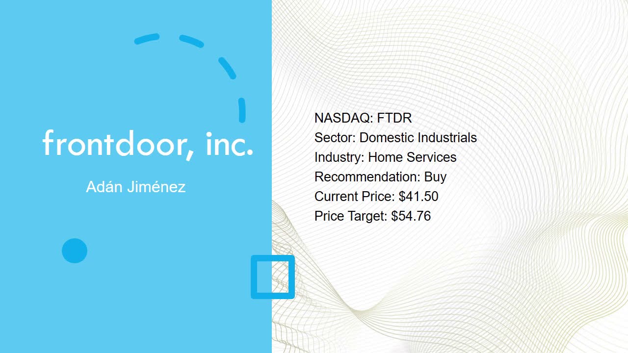 AIM Presentation of frontdoor, Inc (FTDR) by Adán Jiménez YouTube