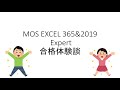 MOS Excel 365&2019 Expert試験に合格しました！