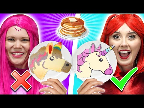 PANCAKE ART CHALLENGE SUPER POPS TRY ONE COLOR EMOJI CHALLENGE Totally TV Originals