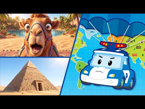 ¡Camellos en Egipto! | Viaje Mundial de Rescate│Juego de Laberinto│Robocar POLI TV español