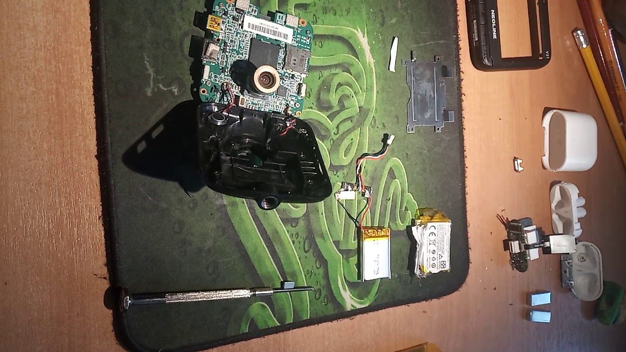 Замена аккумулятора в видеорегистраторе - YouTube