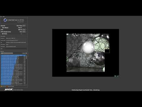 Intel Core i7 7700K & PNY Nvidia Quadro M2000 Cinebench R15 test