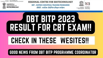 Good News!!DBT BITP 2023 Result release(UPDATE)!!List of students qualified for INTERVIEW!!