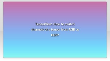 Tensorflow: How to switch channels of a tensor from RGB to BGR?
