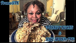 TURKEY NECKS & RICE MUKBANG #Promostk #turkeynecks #soulfood #southerncooking #cooking #eating #rice screenshot 4