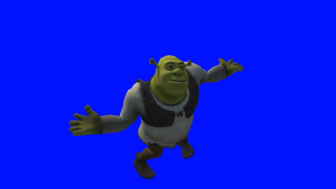 Shrek Default Dance Blue Screen Youtube - Riset