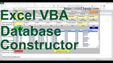 Database constructor in Excel VBA with filter view in list box