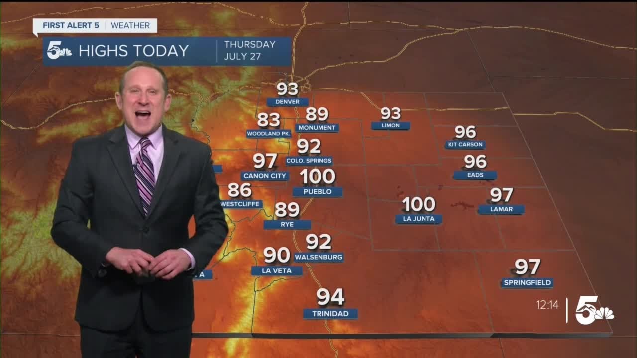 Continued hot, with scattered thunderstorms on Thursday - YouTube