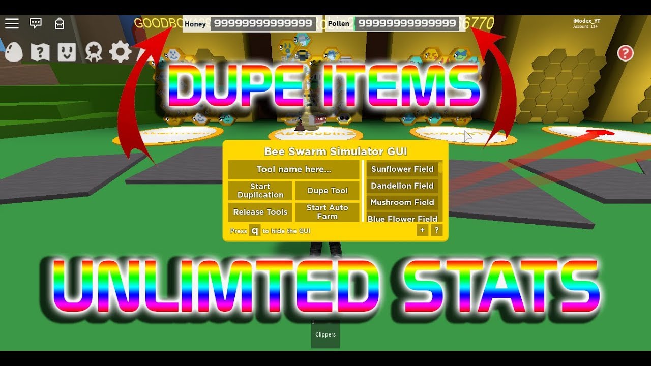 Bee Swarm Simulator Script Hack Autofarm Teleports Autoquest Dupeitems Unlimited Stats More By Cherryrush - coconut field roblox bee swarm simulator wiki fandom