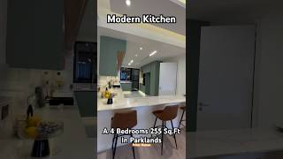 Modern Kitchen of a 4 Bedroom Apartment 255 Sq.Ft in Parklands. #realestate #kitchen #luxury #home