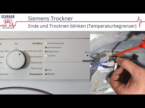 Siemens Trockner: Trocknen und Ende und blinkt - Temperaturbegrenzer tauschen